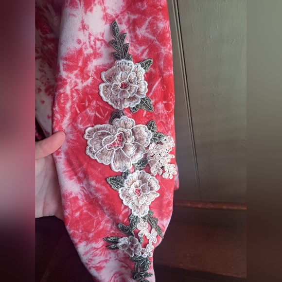 Civil Regime Marble pink and red hoodie. Size medium. - Picture 4 of 7